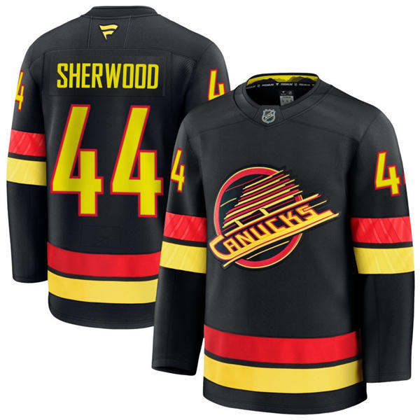 Men's Vancouver Canucks #44 Kiefer Sherwood Fanatics Black Alternate Premium Jersey